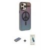MARSİLYAN™- iPhone 13 Pro Max Kılıf Siluet Modern Koleksiyonu - Şeffaf Pasifik Cam Ekran Koruyucu + Renkli Kamera Lens Koruma Cam - SI