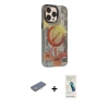 MARSİLYAN™- iPhone 13 Pro Max Kılıf Siluet Modern Koleksiyonu - Şeffaf Pasifik Cam Ekran Koruyucu + Renkli Kamera Lens Koruma Cam - SI