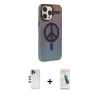 MARSİLYAN™- iPhone 13 Pro Max Kılıf Siluet Modern Koleksiyonu - Şeffaf Pasifik Cam Ekran Koruyucu + Shine Kamera Lens - GD