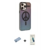 MARSİLYAN™- iPhone 13 Pro Max Kılıf Siluet Modern Koleksiyonu - Şeffaf Pasifik Cam Ekran Koruyucu + Shine Kamera Lens Koruma Cam - MI