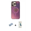 MARSİLYAN™- iPhone 13 Pro Max Kılıf Siluet Modern Koleksiyonu - Şeffaf Pasifik Cam Ekran Koruyucu + Shine Kamera Lens Koruma Cam - MI