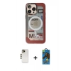 MARSİLYAN™- iPhone 13 Pro Max Kılıf Siluet Modern Koleksiyonu - Siyah 18D Cam Ekran Koruyucu + Shine Kamera Lens - GD