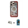 MARSİLYAN™- iPhone 13 Pro Max Kılıf Siluet Modern Koleksiyonu - Siyah 18D Cam Ekran Koruyucu + Rainbow Kamera Lens Koruma Cam - REGD