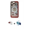 MARSİLYAN™- iPhone 13 Pro Max Kılıf Siluet Modern Koleksiyonu - Siyah 3D Antistatik Cam Ekran Koruyucu + Pers Alüminyum Kamera Lens - KI