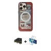 MARSİLYAN™- iPhone 13 Pro Max Kılıf Siluet Modern Koleksiyonu - Siyah 3D Antistatik Cam Ekran Koruyucu + Raze Metal Kamera Lens - GD