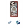 MARSİLYAN™- iPhone 13 Pro Max Kılıf Siluet Modern Koleksiyonu - Siyah 3D Antistatik Cam Ekran Koruyucu + Shine Kamera Lens Koruma Cam - MI