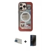 MARSİLYAN™- iPhone 13 Pro Max Kılıf Siluet Modern Koleksiyonu - Siyah 3D Antistatik Hayalet Cam Ekran Koruyucu + Rainbow Kamera Lens Koruma Cam - MI