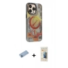 MARSİLYAN™- iPhone 13 Pro Max Kılıf Siluet Modern Koleksiyonu - Siyah 6D Mat Seramik Hayalet Nano Ekran Koruyucu + Shine Kamera Lens Koruma Cam - MI