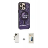 MARSİLYAN™- iPhone 13 Pro Max Kılıf Siluet Modern Koleksiyonu - Siyah 6D Mat Seramik Hayalet Nano Ekran Koruyucu + Shine Kamera Lens - GD