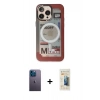 MARSİLYAN™- iPhone 13 Pro Max Kılıf Siluet Modern Koleksiyonu - Siyah 6D Mat Seramik Hayalet Nano Ekran Koruyucu + Neon Fosforlu Kamera Lens - MI