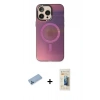 MARSİLYAN™- iPhone 13 Pro Max Kılıf Siluet Modern Koleksiyonu - Siyah 6D Mat Seramik Hayalet Nano Ekran Koruyucu + Shine Kamera Lens Koruma Cam - MI
