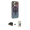 MARSİLYAN™- iPhone 13 Pro Max Kılıf Siluet Modern Koleksiyonu - Siyah 6D Mat Seramik Hayalet Nano Ekran Koruyucu + Raze Metal Kamera Lens - GD