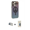 MARSİLYAN™- iPhone 13 Pro Max Kılıf Siluet Modern Koleksiyonu - Siyah 6D Mat Seramik Hayalet Nano Ekran Koruyucu + Rainbow Kamera Lens Koruma Cam - MI