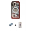 MARSİLYAN™- iPhone 13 Pro Max Kılıf Siluet Modern Koleksiyonu - Siyah Bilvis 3D Cam Ekran Koruyucu + Shine Kamera Lens Koruma Cam - GI