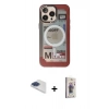 MARSİLYAN™- iPhone 13 Pro Max Kılıf Siluet Modern Koleksiyonu - Siyah Bilvis 3D Cam Ekran Koruyucu + Pers Alüminyum Kamera Lens - LT