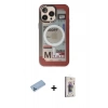 MARSİLYAN™- iPhone 13 Pro Max Kılıf Siluet Modern Koleksiyonu - Siyah Bilvis 3D Cam Ekran Koruyucu + Mavi Shine Kamera Lens Koruma Cam