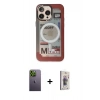 MARSİLYAN™- iPhone 13 Pro Max Kılıf Siluet Modern Koleksiyonu - Siyah Bilvis 3D Cam Ekran Koruyucu + Neon Fosforlu Kamera Lens - YL