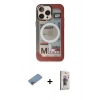 MARSİLYAN™- iPhone 13 Pro Max Kılıf Siluet Modern Koleksiyonu - Siyah Bilvis 3D Cam Ekran Koruyucu + Shine Kamera Lens Koruma Cam - PE