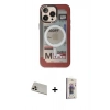 MARSİLYAN™- iPhone 13 Pro Max Kılıf Siluet Modern Koleksiyonu - Siyah Bilvis 3D Cam Ekran Koruyucu + Rainbow Kamera Lens Koruma Cam - REGD