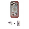 MARSİLYAN™- iPhone 13 Pro Max Kılıf Siluet Modern Koleksiyonu - Siyah Bilvis 3D Mat Cam Ekran Koruyucu + Pers Alüminyum Kamera Lens - GI