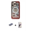 MARSİLYAN™- iPhone 13 Pro Max Kılıf Siluet Modern Koleksiyonu - Siyah Bilvis 3D Mat Cam Ekran Koruyucu + Renkli Kamera Lens Koruma Cam - MI