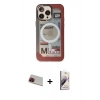 MARSİLYAN™- iPhone 13 Pro Max Kılıf Siluet Modern Koleksiyonu - Siyah Bilvis 3D Mat Cam Ekran Koruyucu + Rainbow Kamera Lens Koruma Cam - KI