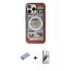 MARSİLYAN™- iPhone 13 Pro Max Kılıf Siluet Modern Koleksiyonu - Siyah Bilvis 3D Mat Cam Ekran Koruyucu + Shine Kamera Lens Koruma Cam - MI