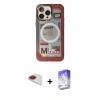 MARSİLYAN™- iPhone 13 Pro Max Kılıf Siluet Modern Koleksiyonu - Siyah Bilvis 5in1 3D Magic Cam Ekran Koruyucu + Pers Alüminyum Kamera Lens - KI