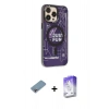 MARSİLYAN™- iPhone 13 Pro Max Kılıf Siluet Modern Koleksiyonu - Siyah Bilvis 5in1 3D Magic Cam Ekran Koruyucu + Shine Kamera Lens Koruma Cam - GI