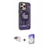 MARSİLYAN™- iPhone 13 Pro Max Kılıf Siluet Modern Koleksiyonu - Siyah Bilvis 5in1 3D Magic Cam Ekran Koruyucu + Pers Alüminyum Kamera Lens - GI