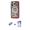 MARSİLYAN™- iPhone 13 Pro Max Kılıf Siluet Modern Koleksiyonu - Siyah Bilvis 5in1 3D Magic Cam Ekran Koruyucu + Shine Kamera Lens Koruma Cam - GI