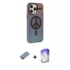 MARSİLYAN™- iPhone 13 Pro Max Kılıf Siluet Modern Koleksiyonu - Siyah Bilvis 5in1 3D Magic Cam Ekran Koruyucu + Shine Kamera Lens Koruma Cam - GI