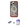 MARSİLYAN™- iPhone 13 Pro Max Kılıf Siluet Modern Koleksiyonu - Siyah Bilvis 5in1 3D Magic Cam Ekran Koruyucu + Renkli Kamera Lens Koruma Cam - SI
