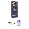 MARSİLYAN™- iPhone 13 Pro Max Kılıf Siluet Modern Koleksiyonu - Siyah Bilvis 5in1 3D Magic Cam Ekran Koruyucu + Pers Alüminyum Kamera Lens - KI