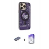 MARSİLYAN™- iPhone 13 Pro Max Kılıf Siluet Modern Koleksiyonu - Siyah Bilvis 5in1 3D Magic Cam Ekran Koruyucu + Renkli Kamera Lens Koruma Cam - MI