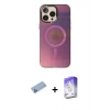 MARSİLYAN™- iPhone 13 Pro Max Kılıf Siluet Modern Koleksiyonu - Siyah Bilvis 5in1 3D Magic Cam Ekran Koruyucu + Shine Kamera Lens Koruma Cam - MI