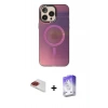 MARSİLYAN™- iPhone 13 Pro Max Kılıf Siluet Modern Koleksiyonu - Siyah Bilvis 5in1 3D Magic Cam Ekran Koruyucu + Pers Alüminyum Kamera Lens - KI
