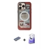 MARSİLYAN™- iPhone 13 Pro Max Kılıf Siluet Modern Koleksiyonu - Siyah Bilvis 5in1 5D Magic Hayalet Cam Ekran Koruyucu + Renkli Kamera Lens Koruma Cam - YL