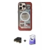 MARSİLYAN™- iPhone 13 Pro Max Kılıf Siluet Modern Koleksiyonu - Siyah Bilvis 5in1 5D Magic Hayalet Cam Ekran Koruyucu + Raze Metal Kamera Lens - GD