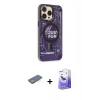 MARSİLYAN™- iPhone 13 Pro Max Kılıf Siluet Modern Koleksiyonu - Siyah Bilvis 5in1 5D Magic Hayalet Cam Ekran Koruyucu + Renkli Kamera Lens Koruma Cam - YL