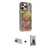 MARSİLYAN™- iPhone 13 Pro Max Kılıf Siluet Modern Koleksiyonu - Siyah Bilvis Hayalet Cam Ekran Koruyucu + Rainbow Kamera Lens Koruma Cam - MI