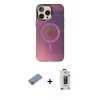 MARSİLYAN™- iPhone 13 Pro Max Kılıf Siluet Modern Koleksiyonu - Siyah Bilvis Hayalet Cam Ekran Koruyucu + Shine Kamera Lens Koruma Cam - PE