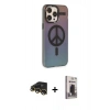 MARSİLYAN™- iPhone 13 Pro Max Kılıf Siluet Modern Koleksiyonu - Siyah Bilvis Hayalet Cam Ekran Koruyucu + Raze Metal Kamera Lens - GD