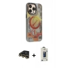 MARSİLYAN™- iPhone 13 Pro Max Kılıf Siluet Modern Koleksiyonu - Siyah Bilvis Hayalet Cam Ekran Koruyucu + Raze Metal Kamera Lens - GD