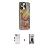 MARSİLYAN™- iPhone 13 Pro Max Kılıf Siluet Modern Koleksiyonu - Siyah Bilvis Hayalet Cam Ekran Koruyucu + Shine Kamera Lens - GD