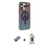 MARSİLYAN™- iPhone 13 Pro Max Kılıf Siluet Modern Koleksiyonu - Siyah Bilvis Hayalet Cam Ekran Koruyucu + Kırmızı Metal Kamera Lens Koruma Cam