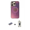 MARSİLYAN™- iPhone 13 Pro Max Kılıf Siluet Modern Koleksiyonu - Siyah Bilvis Hayalet Cam Ekran Koruyucu + Renkli Kamera Lens Koruma Cam - TU