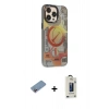 MARSİLYAN™- iPhone 13 Pro Max Kılıf Siluet Modern Koleksiyonu - Siyah Bilvis Hayalet Cam Ekran Koruyucu + Shine Kamera Lens Koruma Cam - PE