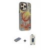 MARSİLYAN™- iPhone 13 Pro Max Kılıf Siluet Modern Koleksiyonu - Siyah Bilvis Hayalet Cam Ekran Koruyucu + Renkli Kamera Lens Koruma Cam - SI
