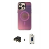 MARSİLYAN™- iPhone 13 Pro Max Kılıf Siluet Modern Koleksiyonu - Siyah Bilvis Hayalet Cam Ekran Koruyucu + Raze Metal Kamera Lens - GD
